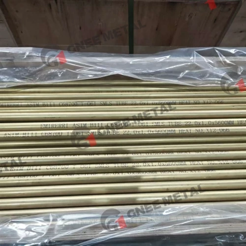 Tubos de latón y aluminio ASTM B111 C68700 suministrados para un proyecto de ...